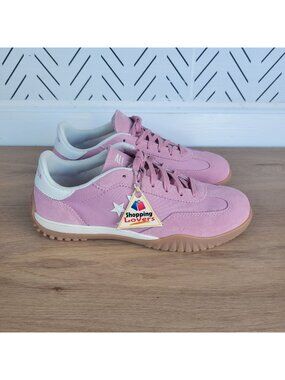 ⭐Converse Run Star Trainer Ox Sz 5.5 Men Casual Shoes Suede Pink Sneaker A13362C